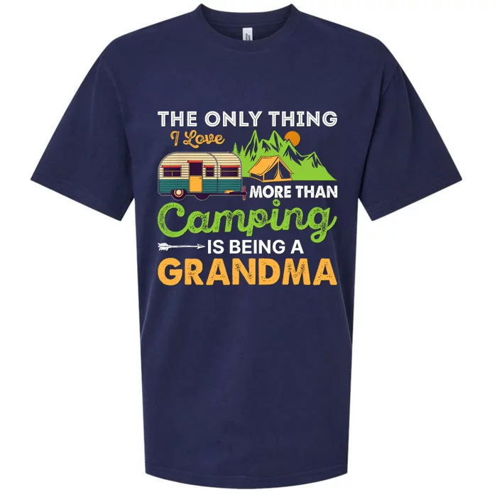 Camp Grandma Retro Vintage Outdoor Tee Wo's Camping Sueded Cloud Jersey T-Shirt