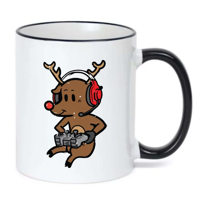 Christmas Gamer Reindeer Xmas Gaming Black Color Changing Mug