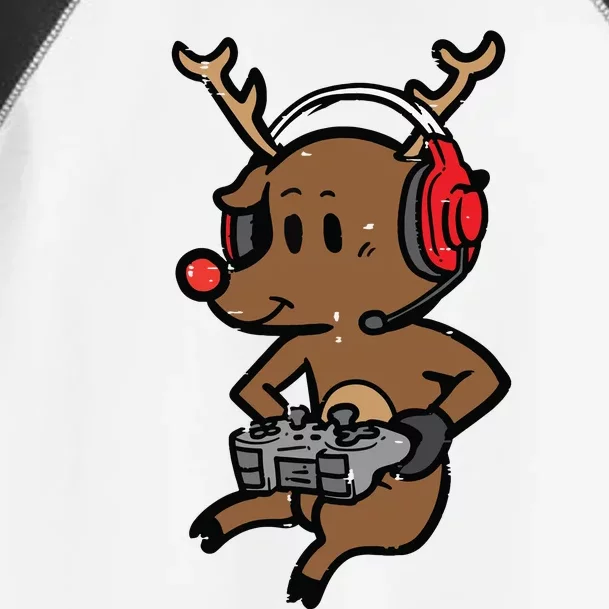 Christmas Gamer Reindeer Xmas Gaming Toddler Fine Jersey T-Shirt