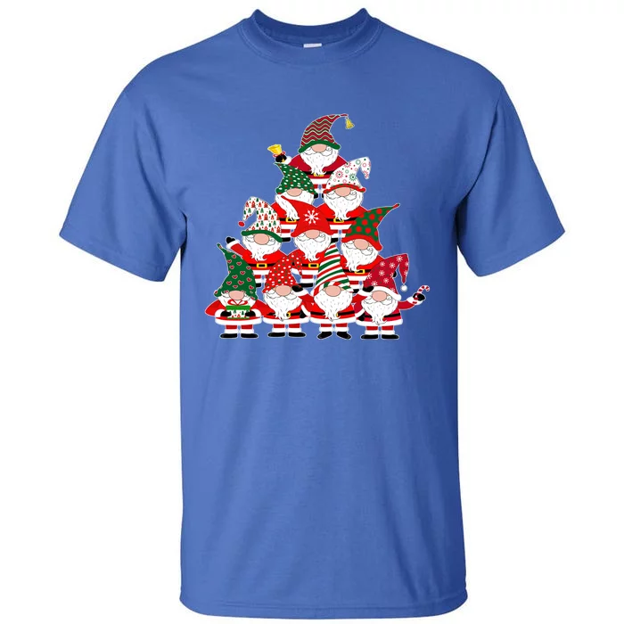 Christmas Gnome Santa Tree Holiday Funny Cute Gift Tall T-Shirt