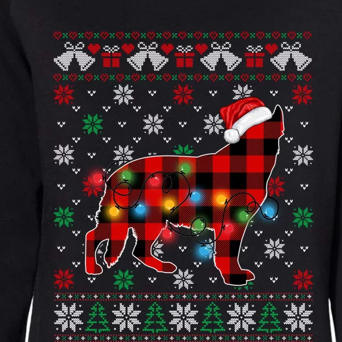 Christmas Ger Shepherd Dog Santa Hat Ugly Xmas Sweater Great Gift Womens California Wash Sweatshirt