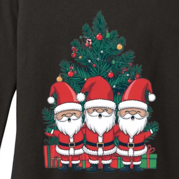 Christmas Gnomes Santa Red Costume Happy Christmas Party Cute Gift Womens CVC Long Sleeve Shirt