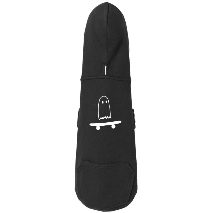 Cute Ghost Skateboard Funny Doggie 3-End Fleece Hoodie