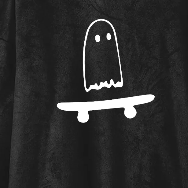 Cute Ghost Skateboard Funny Hooded Wearable Blanket