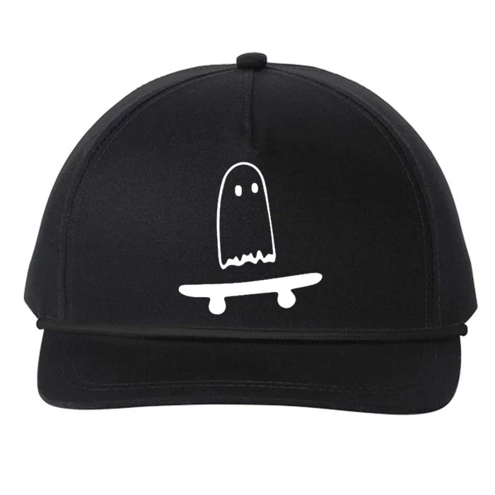 Cute Ghost Skateboard Funny Snapback Five-Panel Rope Hat