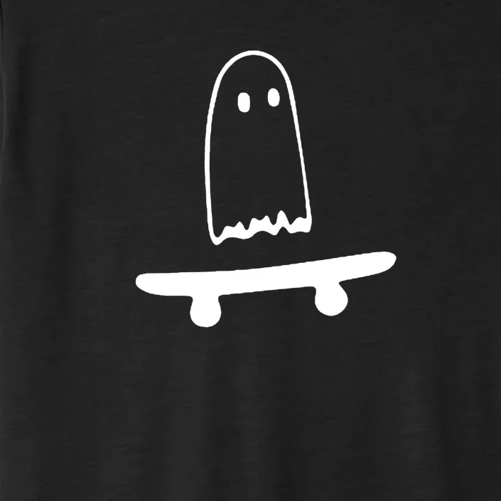 Cute Ghost Skateboard Funny ChromaSoft Performance T-Shirt