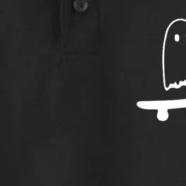 Cute Ghost Skateboard Funny Dry Zone Grid Performance Polo