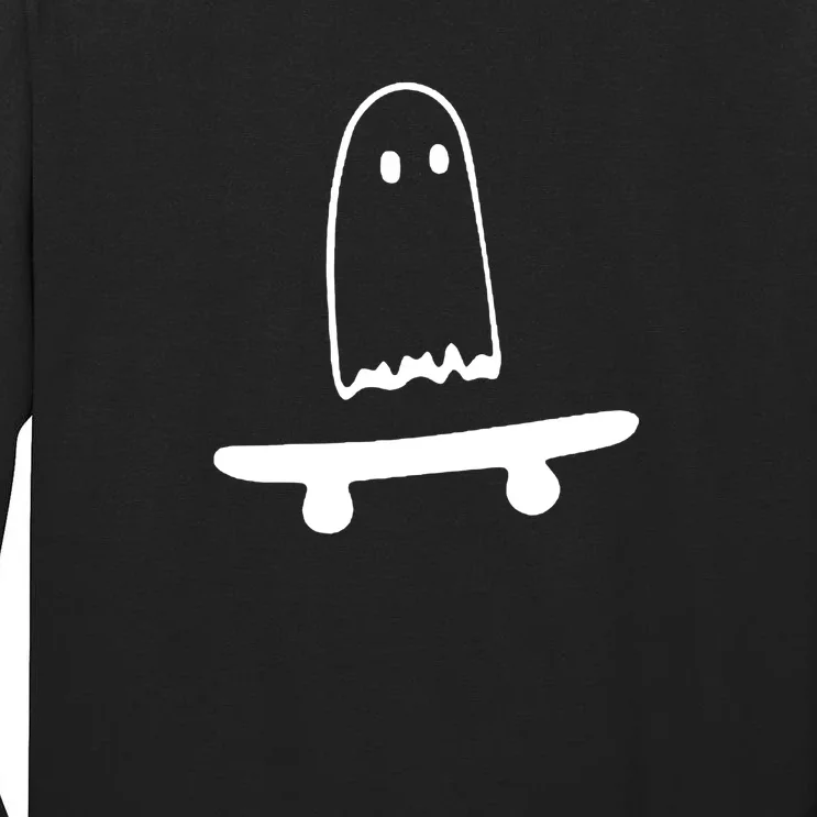 Cute Ghost Skateboard Funny Tall Long Sleeve T-Shirt