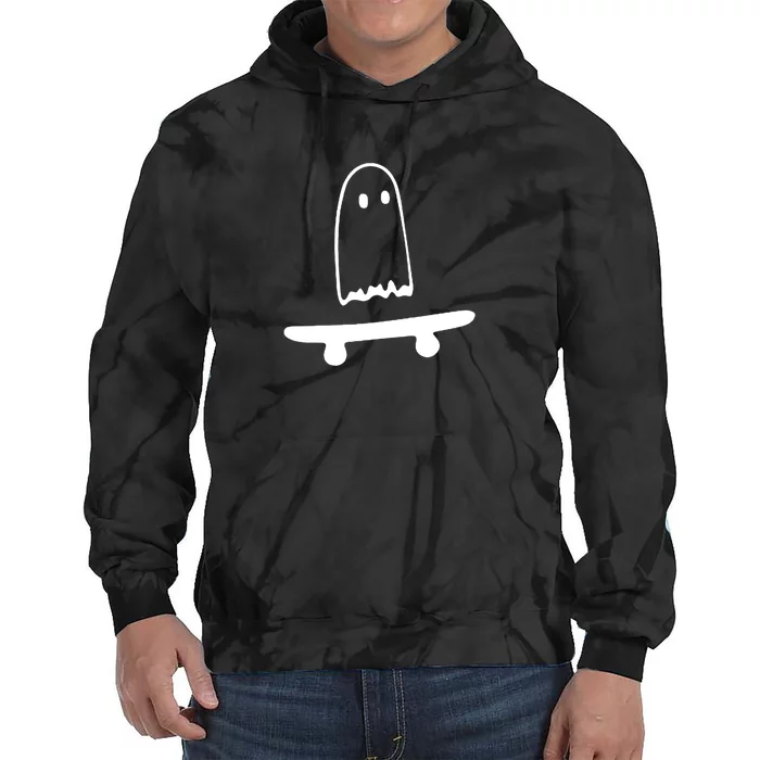 Cute Ghost Skateboard Funny Tie Dye Hoodie