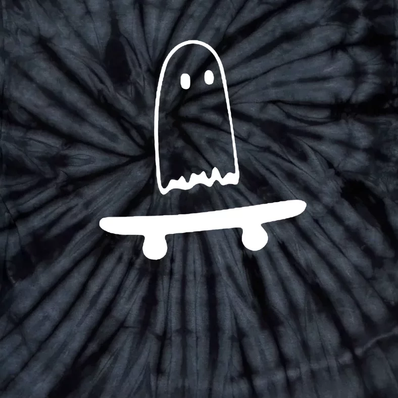 Cute Ghost Skateboard Funny Tie-Dye T-Shirt