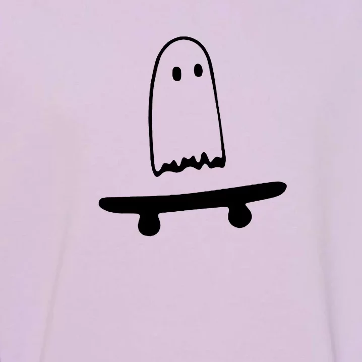 Cute Ghost Skateboard Funny Garment-Dyed Sweatshirt