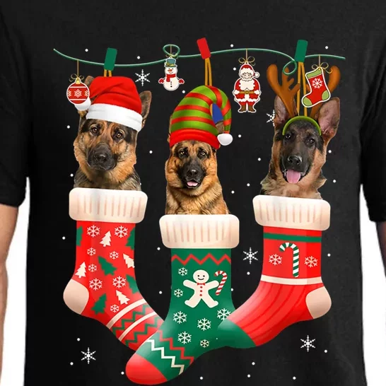 Christmas Ger Shepherd Sock Xmas Reindeer Santa Dog Meaningful Gift Pajama Set