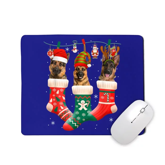 Christmas Ger Shepherd Sock Xmas Reindeer Santa Dog Meaningful Gift Mousepad