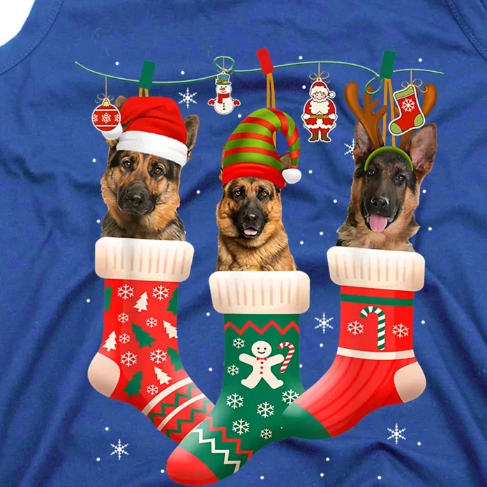 Christmas Ger Shepherd Sock Xmas Reindeer Santa Dog Meaningful Gift Tank Top