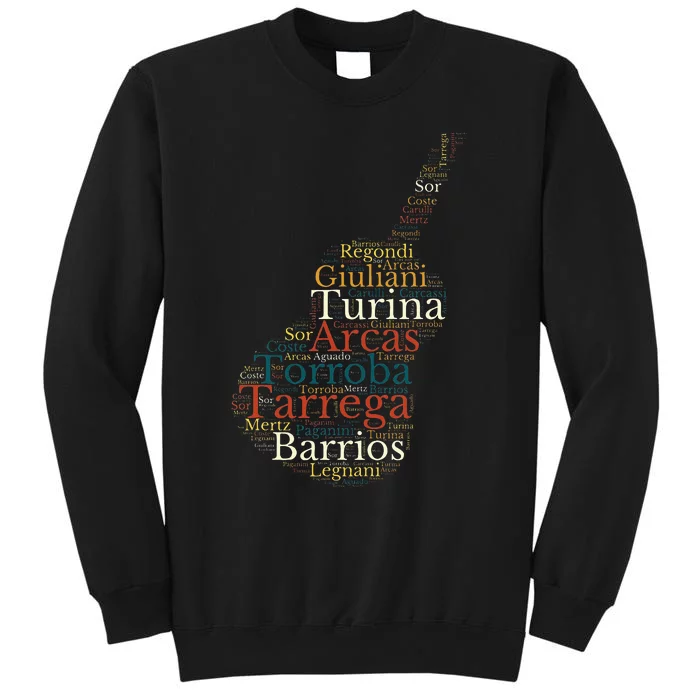 Classical Guitar Spanish Guitar Tall Sweatshirt