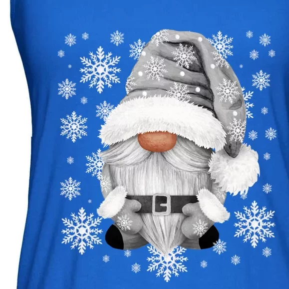 Cool Grey Santa Gnomie For Gothic And Emo With Winter Gnome Cool Gift Ladies Essential Flowy Tank