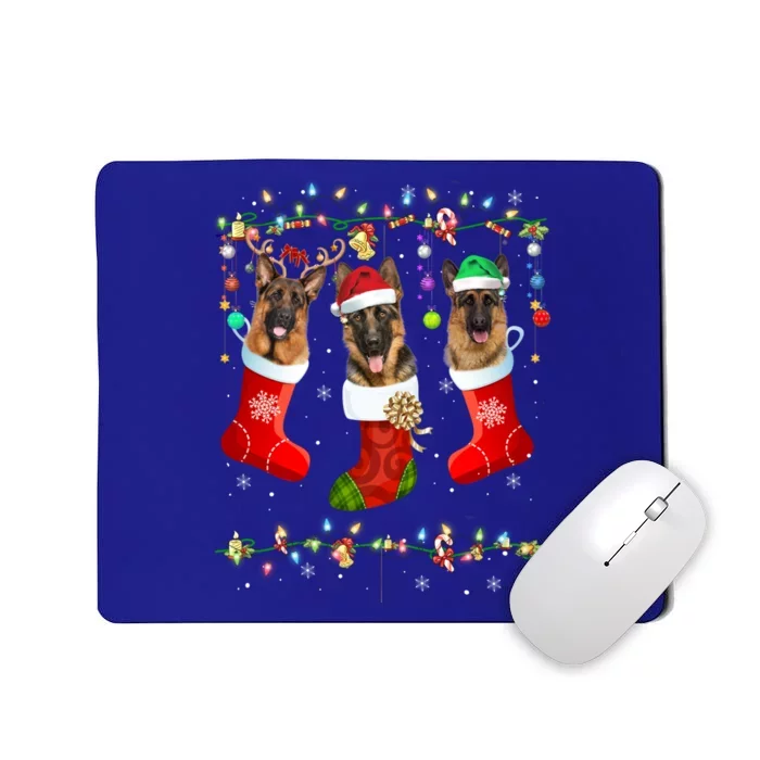 Christmas Ger Shepherd Sock Xmas Reindeer Santa Dog Great Gift Mousepad