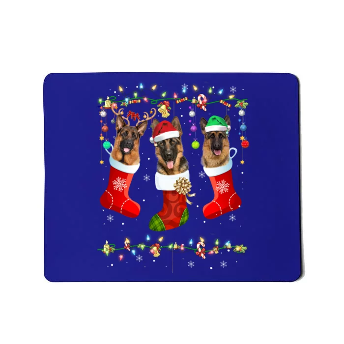 Christmas Ger Shepherd Sock Xmas Reindeer Santa Dog Great Gift Mousepad