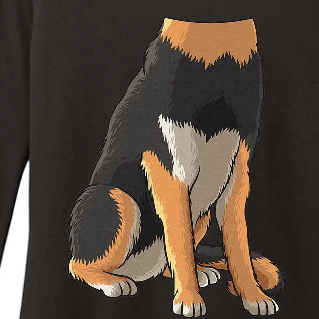 Cool German Shepherd Dog Halloween Costume Funny Lazy Gift Womens CVC Long Sleeve Shirt