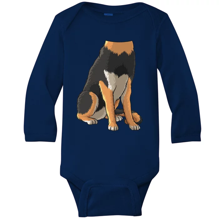 Cool German Shepherd Dog Halloween Costume Funny Lazy Gift Baby Long Sleeve Bodysuit