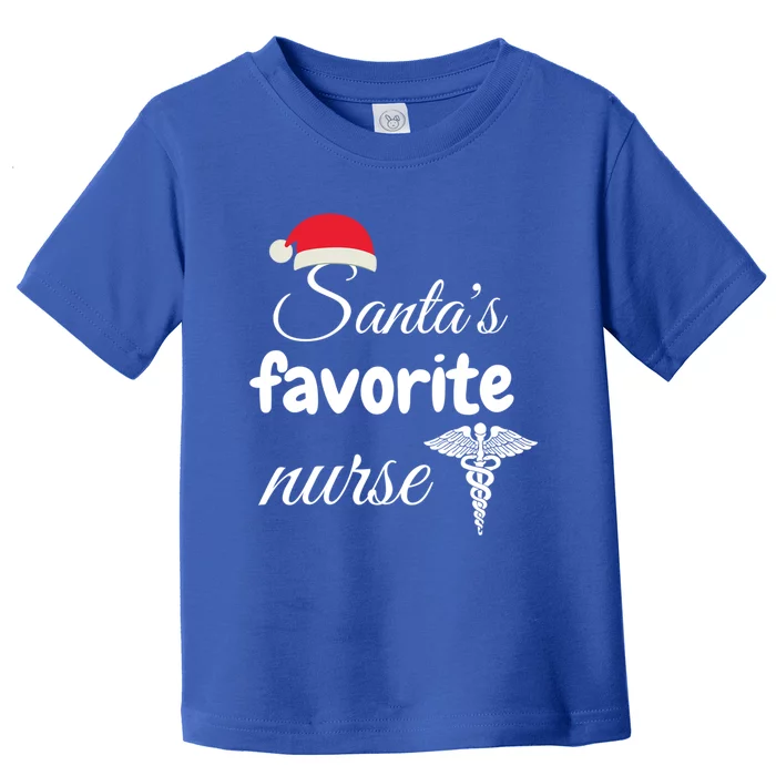 Christmas Gift Santas Favorite Nurse Aprreciation Nurses Gift Toddler T-Shirt