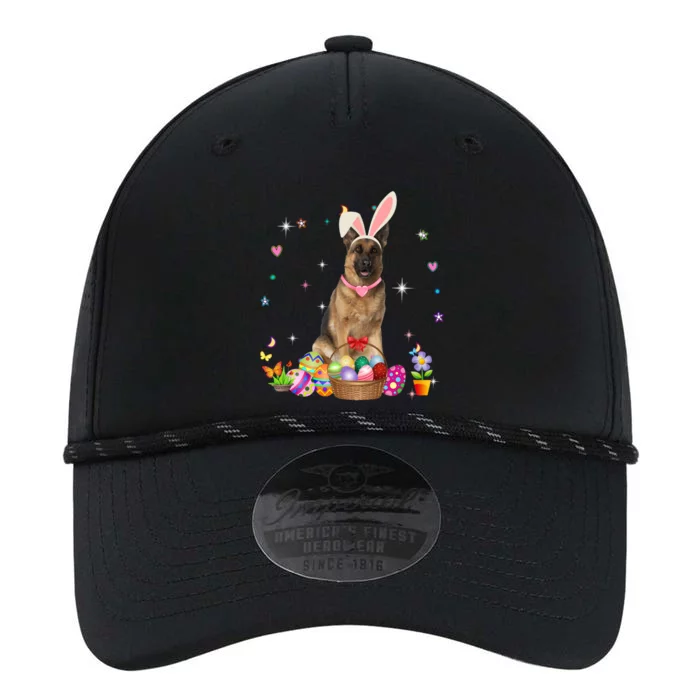 Cute Ger Shepherd Easter Day Bunny Eggs Easter Gift Performance The Dyno Cap