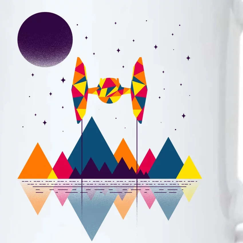 Cool Geometric SciFi Wilderness Black Color Changing Mug