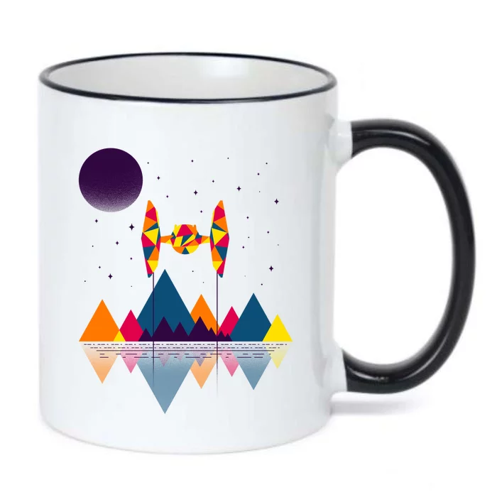 Cool Geometric SciFi Wilderness Black Color Changing Mug