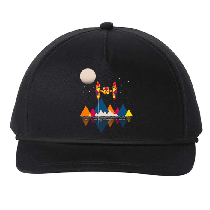 Cool Geometric SciFi Wilderness Snapback Five-Panel Rope Hat