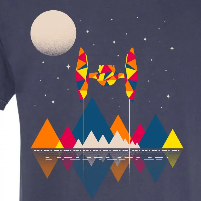 Cool Geometric SciFi Wilderness Garment-Dyed Heavyweight T-Shirt