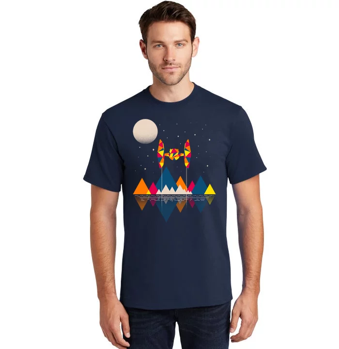 Cool Geometric SciFi Wilderness Tall T-Shirt