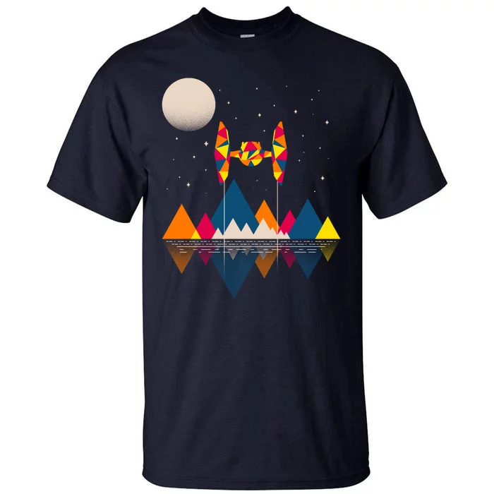 Cool Geometric SciFi Wilderness Tall T-Shirt