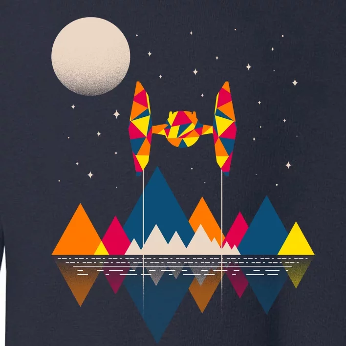 Cool Geometric SciFi Wilderness Toddler Sweatshirt