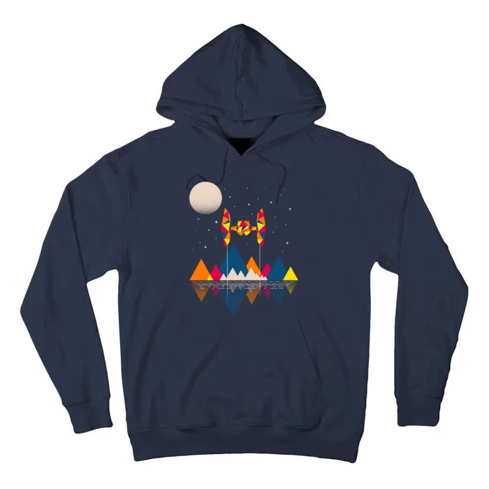 Cool Geometric SciFi Wilderness Tall Hoodie