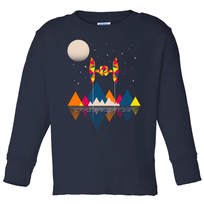 Cool Geometric SciFi Wilderness Toddler Long Sleeve Shirt