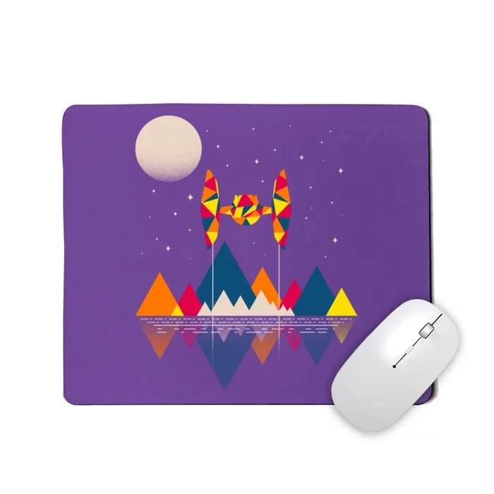 Cool Geometric SciFi Wilderness Mousepad