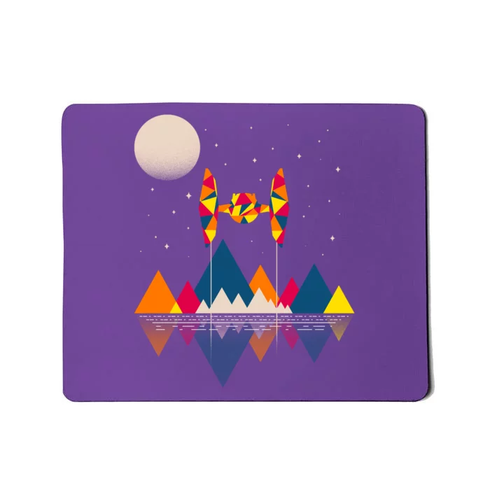 Cool Geometric SciFi Wilderness Mousepad