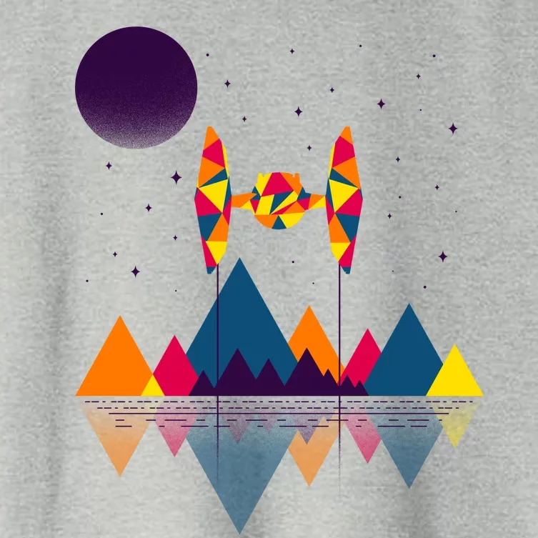 Cool Geometric SciFi Wilderness Women's Crop Top Tee