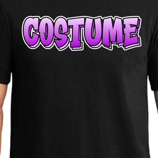 Costume Graffiti Style Design That Says Costume Funny Gift Pajama Set