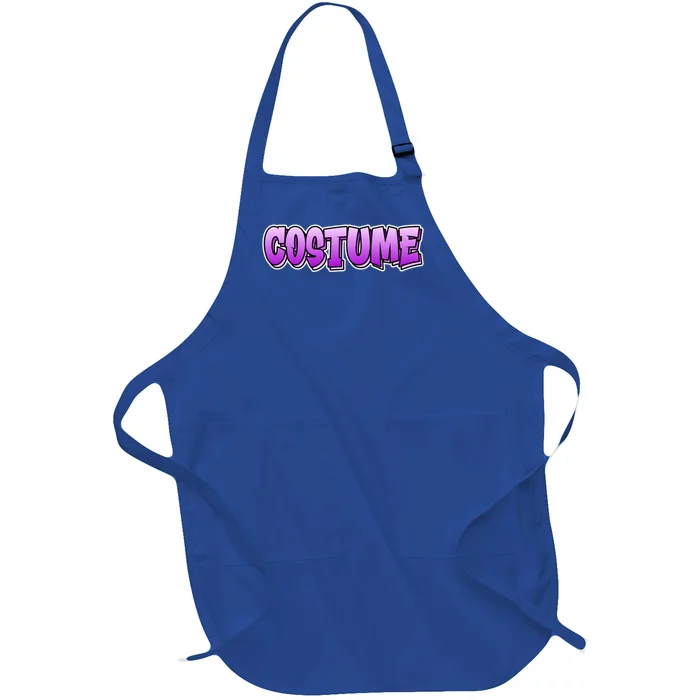 Costume Graffiti Style Design That Says Costume Funny Gift Full-Length Apron With Pocket