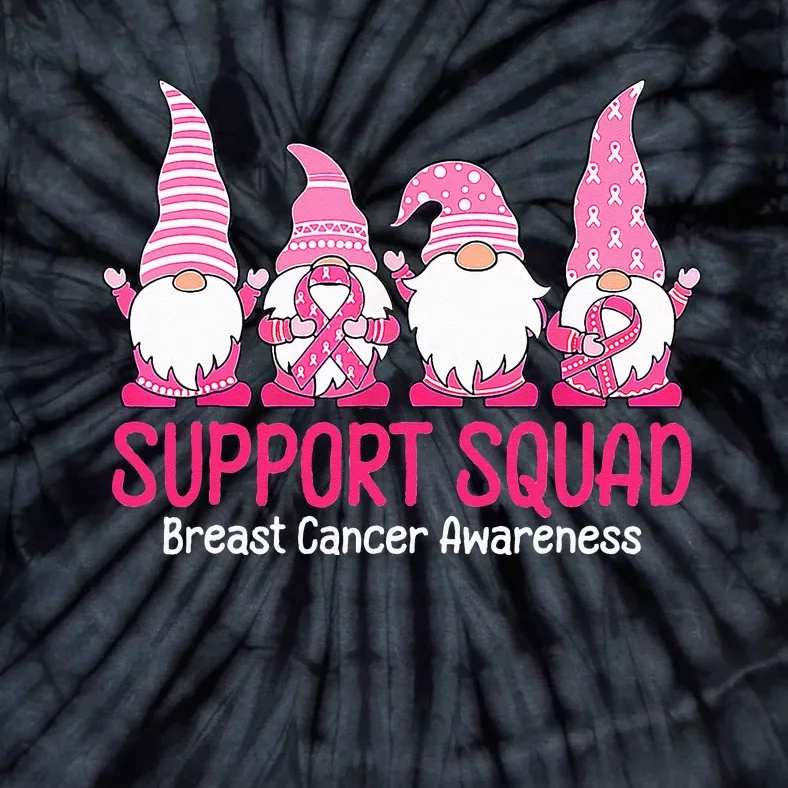 cute gnome support squad breast cancer awareness Tie-Dye T-Shirt