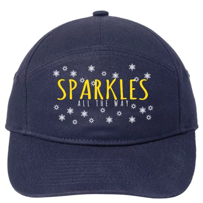 Christmas Gift Sparkles All The Way Cute Gift 7-Panel Snapback Hat