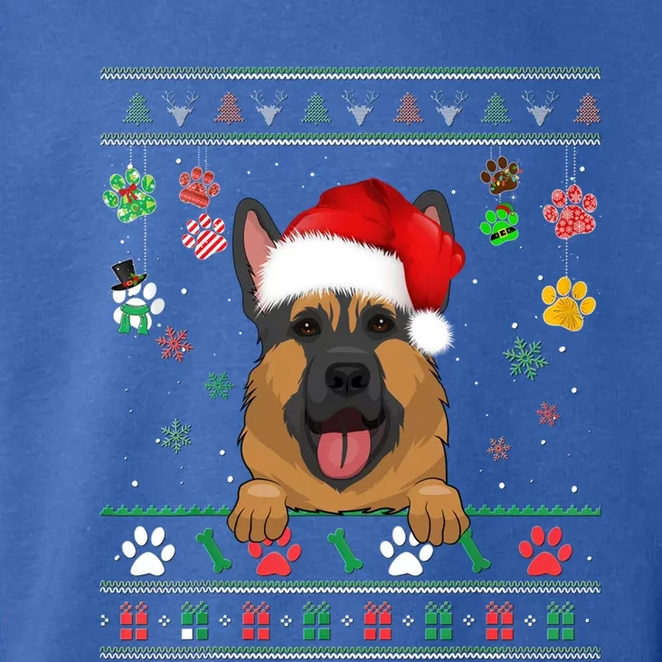 Cute Ger Shepherd Dog Xmas Santa Funny Ugly Christmas Gift Toddler Hoodie