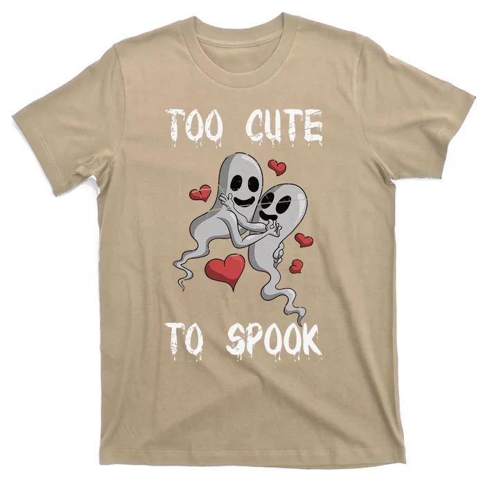 Cute Ghost Spooky Valentines Day Gift Ghoul Halloween T-Shirt