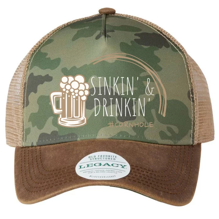 Cornhole Gift Sinkin & Drinkin Legacy Tie Dye Trucker Hat