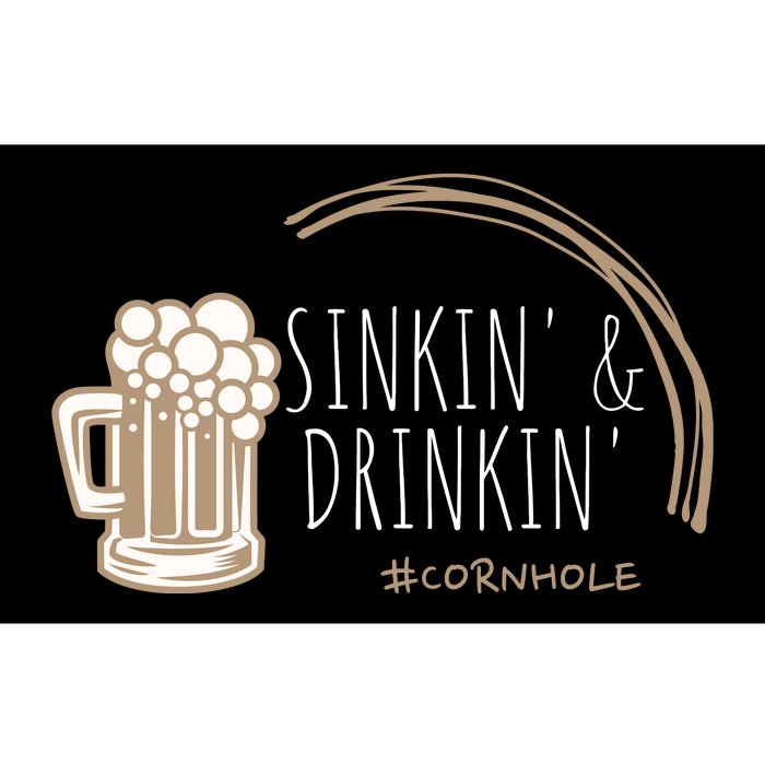 Cornhole Gift Sinkin & Drinkin Bumper Sticker