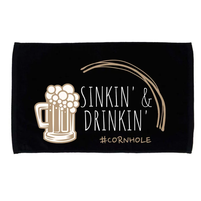 Cornhole Gift Sinkin & Drinkin Microfiber Hand Towel