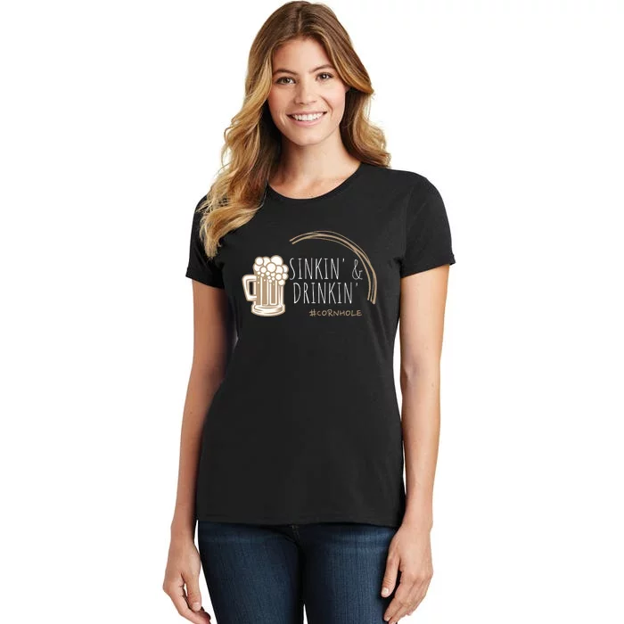 Cornhole Gift Sinkin & Drinkin Women's T-Shirt