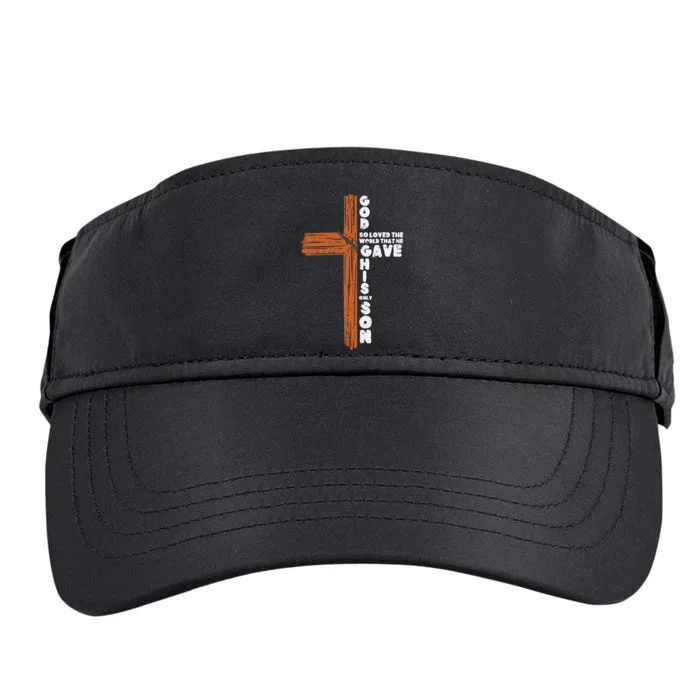 Cross God So Loved The World Jesus Christian Adult Drive Performance Visor