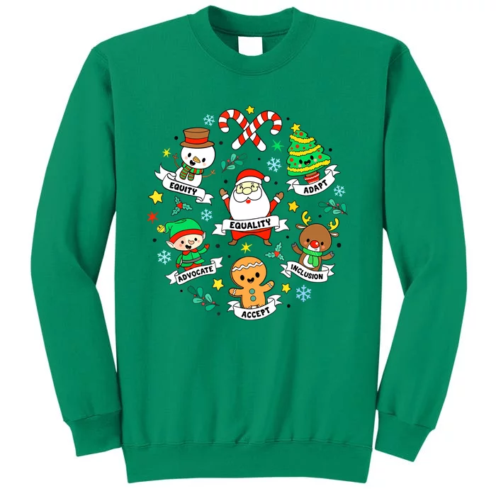 Chritsmas Groovy Special Education Teacher Xmas Inclusion Diversity Gift Sweatshirt